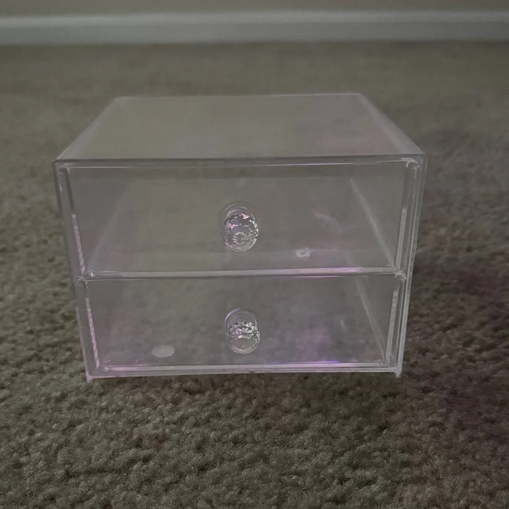 Transparent Dual-Drawer Makeup Organizer